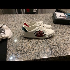 Gucci Snake red and green shoes
